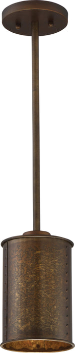 Mini Pendant Nuvo 60-5892 Kettle - 1 Light - Mini Pendant with 60W Vintage Lamp Included - Weathered Brass Finish Nuvo