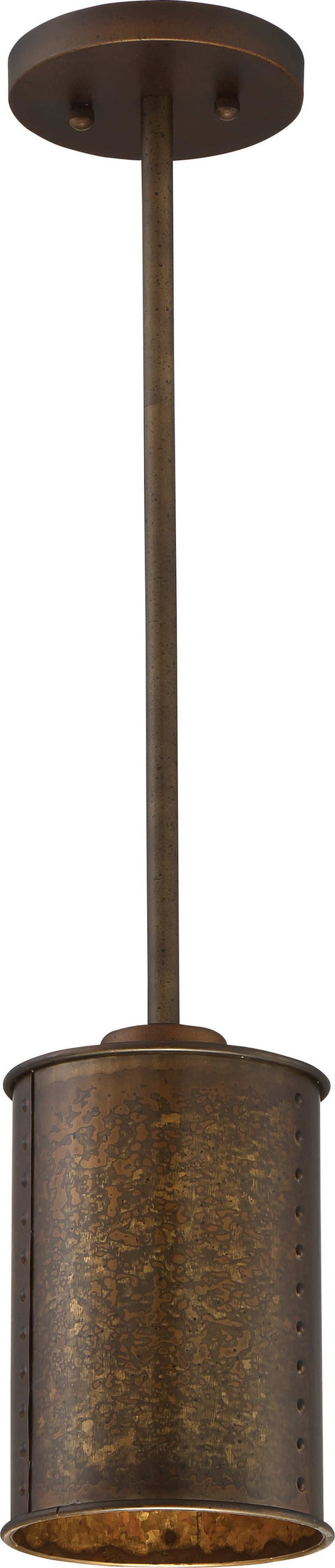 Mini Pendant Nuvo 60-5892 Kettle - 1 Light - Mini Pendant with 60W Vintage Lamp Included - Weathered Brass Finish Nuvo