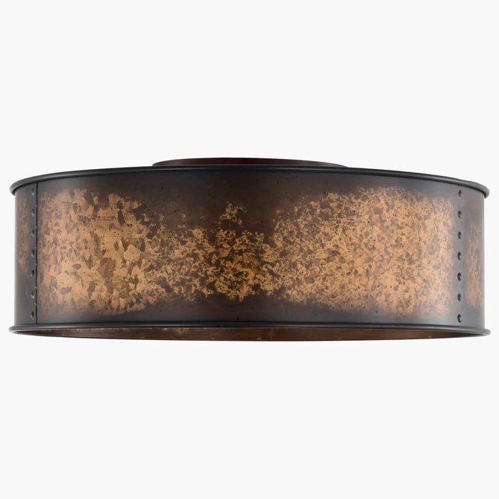 Flush Mount Nuvo 60-5893 Kettle - 3 Light - Flush Fixture with 60W Vintage Lamps Included - Weathered Brass Finish Nuvo
