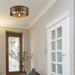 Flush Mount Nuvo 60-5893 Kettle - 3 Light - Flush Fixture with 60W Vintage Lamps Included - Weathered Brass Finish Nuvo