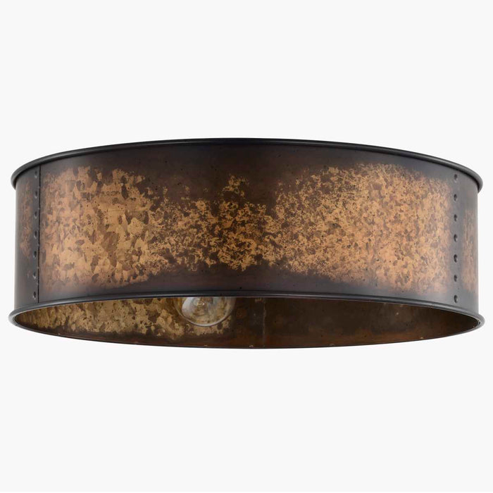 Flush Mount Nuvo 60-5893 Kettle - 3 Light - Flush Fixture with 60W Vintage Lamps Included - Weathered Brass Finish Nuvo