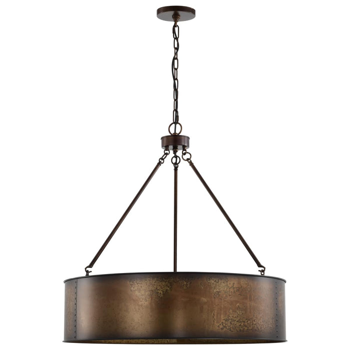 Pendant Nuvo 60-5895 Kettle - 5 Light - Oversized Pendant with 60W Vintage Lamps Included - Weathered Brass Finish Nuvo