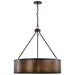 Pendant Nuvo 60-5895 Kettle - 5 Light - Oversized Pendant with 60W Vintage Lamps Included - Weathered Brass Finish Nuvo