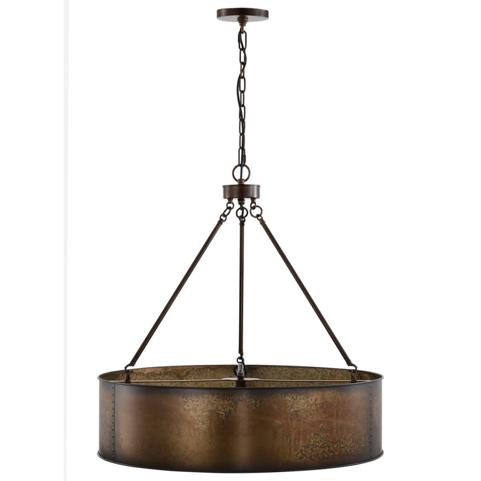Pendant Nuvo 60-5895 Kettle - 5 Light - Oversized Pendant with 60W Vintage Lamps Included - Weathered Brass Finish Nuvo