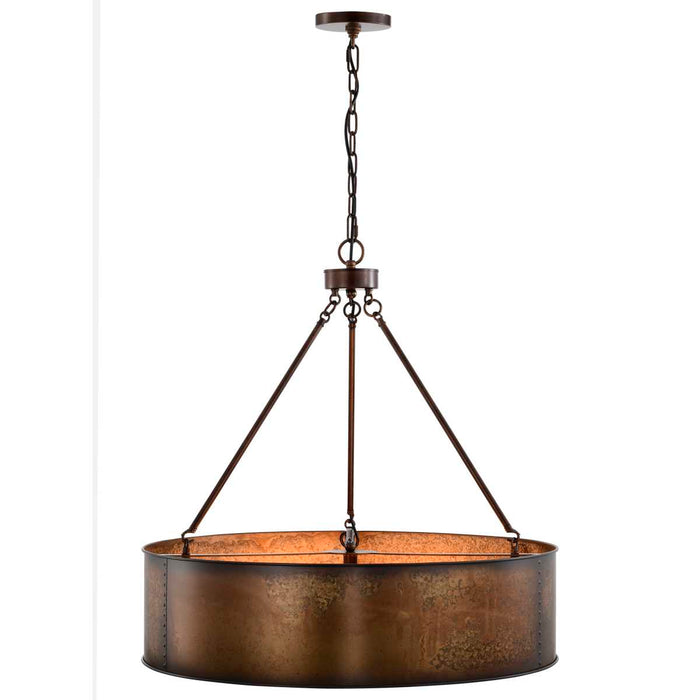 Pendant Nuvo 60-5895 Kettle - 5 Light - Oversized Pendant with 60W Vintage Lamps Included - Weathered Brass Finish Nuvo