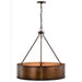 Pendant Nuvo 60-5895 Kettle - 5 Light - Oversized Pendant with 60W Vintage Lamps Included - Weathered Brass Finish Nuvo