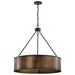 Pendant Nuvo 60-5895 Kettle - 5 Light - Oversized Pendant with 60W Vintage Lamps Included - Weathered Brass Finish Nuvo