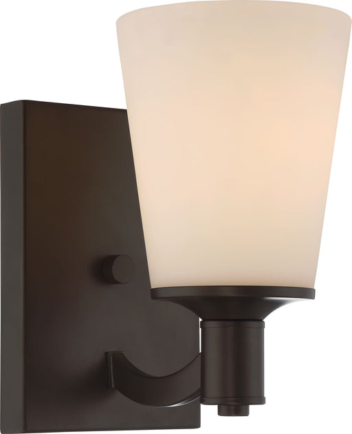 Vanity Nuvo 60-5921 Laguna - 1 Light - Vanity with White Glass - Forest Bronze Finish Nuvo