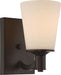 Vanity Nuvo 60-5921 Laguna - 1 Light - Vanity with White Glass - Forest Bronze Finish Nuvo