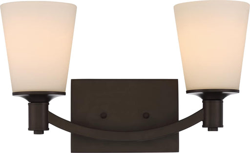 Vanity Nuvo 60-5922 Laguna - 2 Light - Vanity with White Glass - Forest Bronze Finish Nuvo