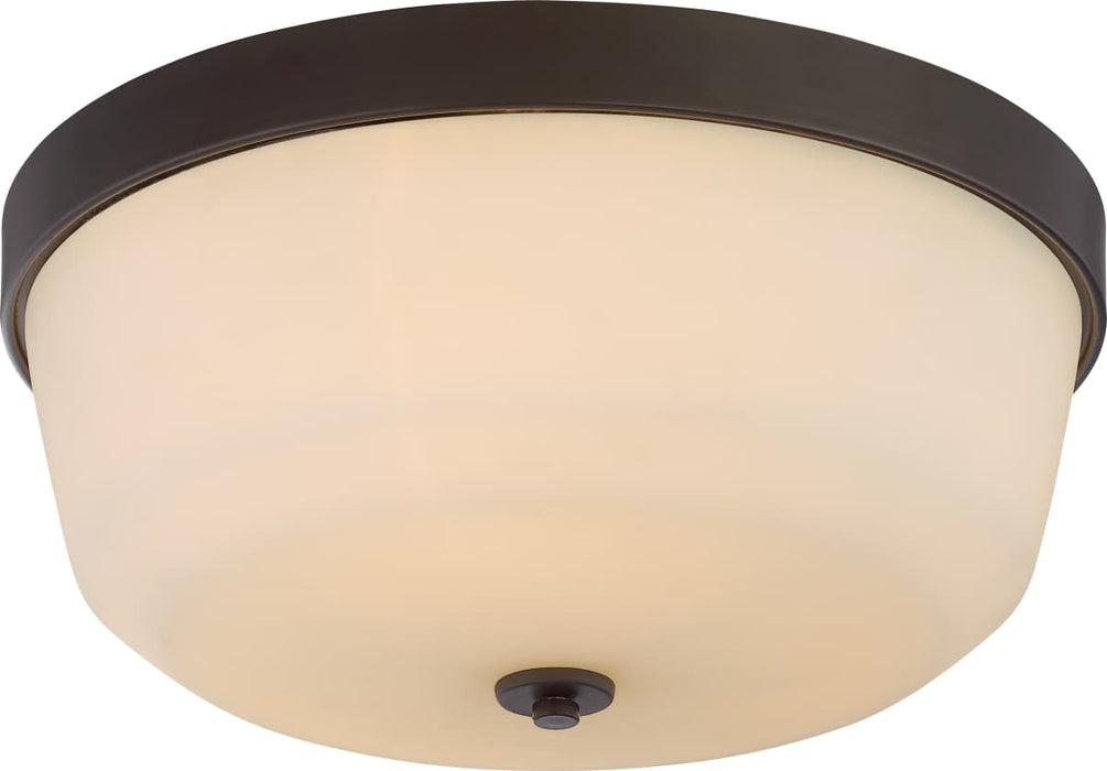 Flush Mount Nuvo 60-5924 Laguna - 3 Light - Flush Fixture with White Glass - Forest Bronze Finish Nuvo