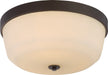 Flush Mount Nuvo 60-5924 Laguna - 3 Light - Flush Fixture with White Glass - Forest Bronze Finish Nuvo