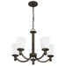 Chandelier Nuvo 60-5925 Laguna - 5 Light - Hanging Fixture with White Glass - Forest Bronze Finish Nuvo
