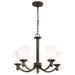 Chandelier Nuvo 60-5925 Laguna - 5 Light - Hanging Fixture with White Glass - Forest Bronze Finish Nuvo