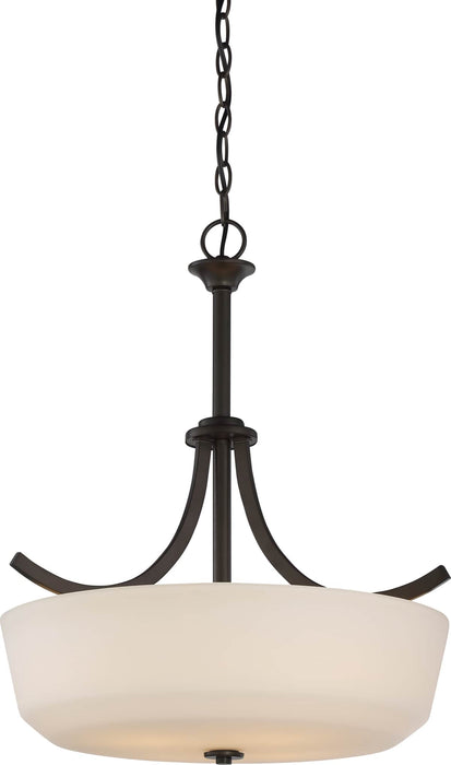 Pendant Nuvo 60-5927 Laguna - 4 Light - Pendant with White Glass - Forest Bronze Finish Nuvo