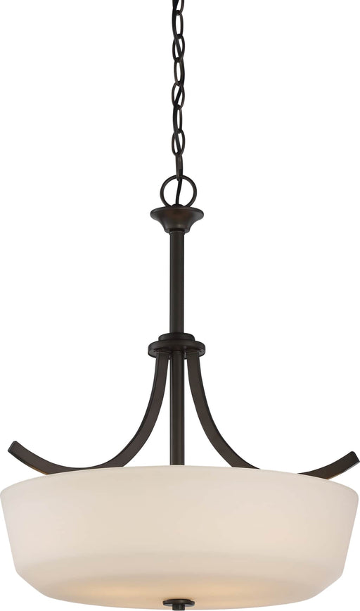 Pendant Nuvo 60-5927 Laguna - 4 Light - Pendant with White Glass - Forest Bronze Finish Nuvo