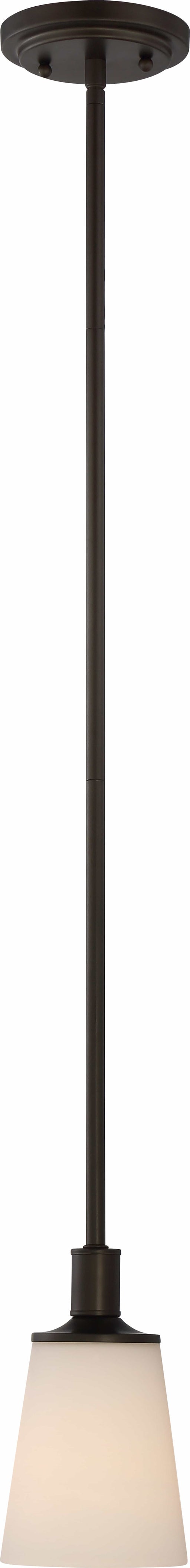 Mini Pendant Nuvo 60-5928 Laguna - 1 Light - Mini Pendant with White Glass - Forest Bronze Finish Nuvo