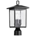 Post Lantern Nuvo 60-5932 Jamesport Collection Outdoor 15 inch Post Light Pole Lantern - Matte Black with Clear Glass Nuvo