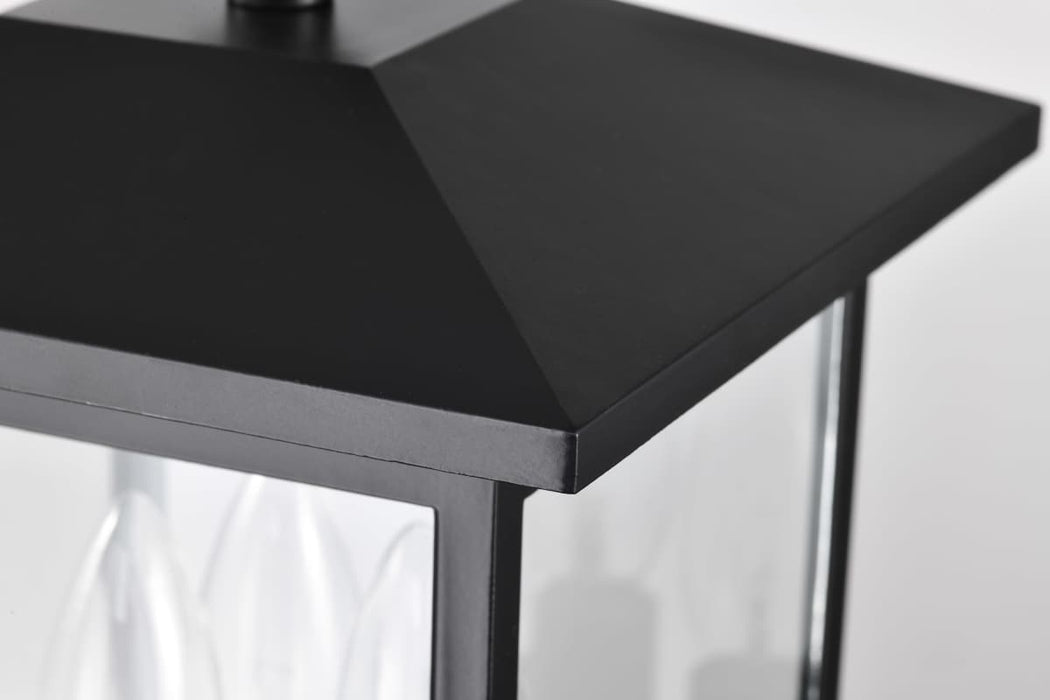 Post Lantern Nuvo 60-5932 Jamesport Collection Outdoor 15 inch Post Light Pole Lantern - Matte Black with Clear Glass Nuvo