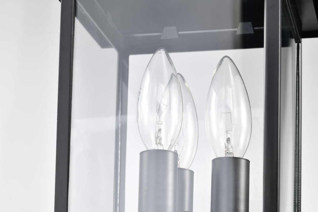 Post Lantern Nuvo 60-5932 Jamesport Collection Outdoor 15 inch Post Light Pole Lantern - Matte Black with Clear Glass Nuvo