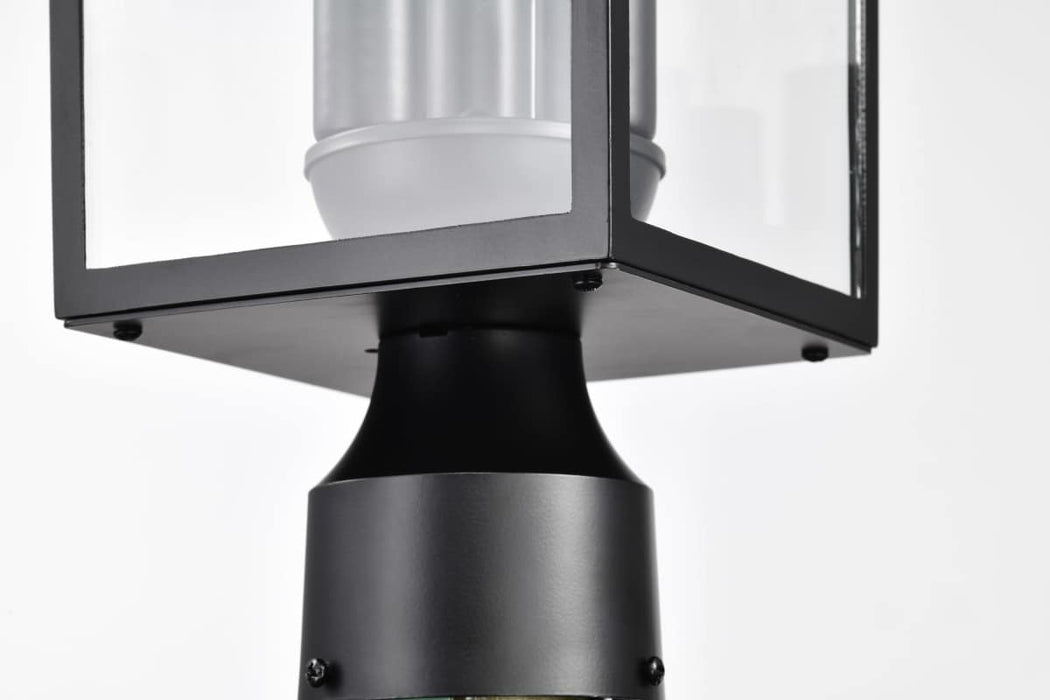 Post Lantern Nuvo 60-5932 Jamesport Collection Outdoor 15 inch Post Light Pole Lantern - Matte Black with Clear Glass Nuvo