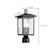 Post Lantern Nuvo 60-5932 Jamesport Collection Outdoor 15 inch Post Light Pole Lantern - Matte Black with Clear Glass Nuvo