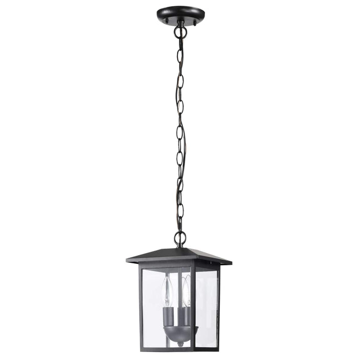 Hanging Lantern Nuvo 60-5933 Jamesport Collection Outdoor 11 inch Hanging Light - Matte Black with Clear Glass Nuvo