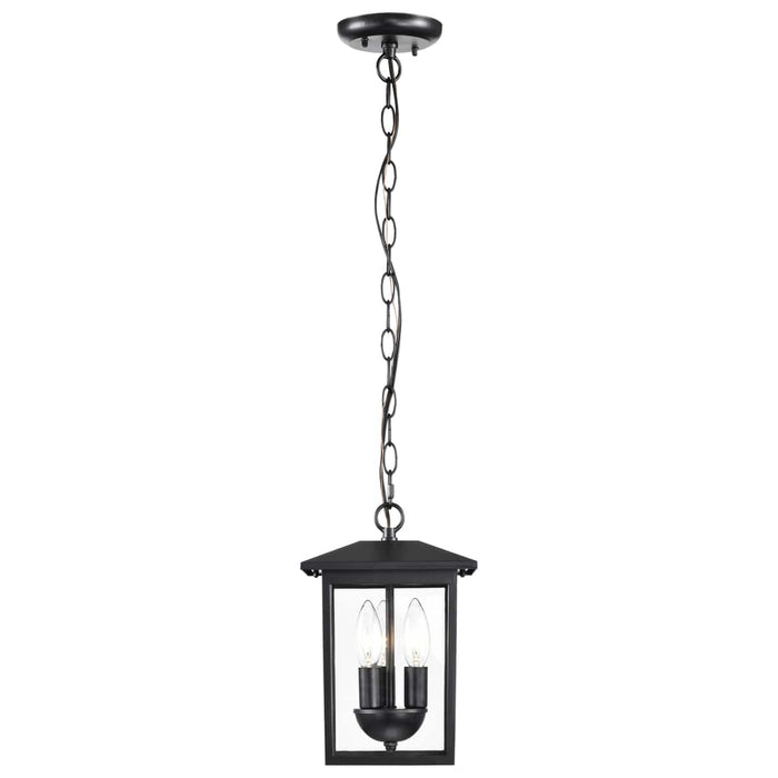 Hanging Lantern Nuvo 60-5933 Jamesport Collection Outdoor 11 inch Hanging Light - Matte Black with Clear Glass Nuvo