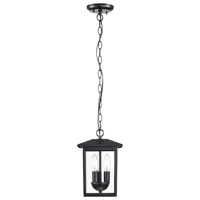 Hanging Lantern Nuvo 60-5933 Jamesport Collection Outdoor 11 inch Hanging Light - Matte Black with Clear Glass Nuvo