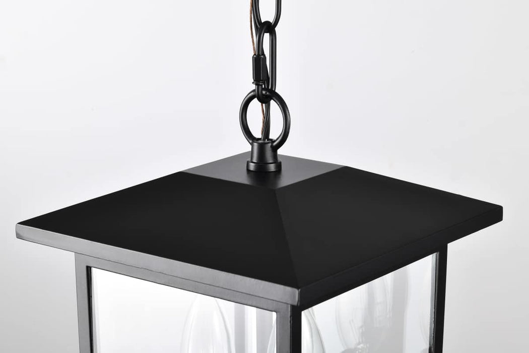 Hanging Lantern Nuvo 60-5933 Jamesport Collection Outdoor 11 inch Hanging Light - Matte Black with Clear Glass Nuvo