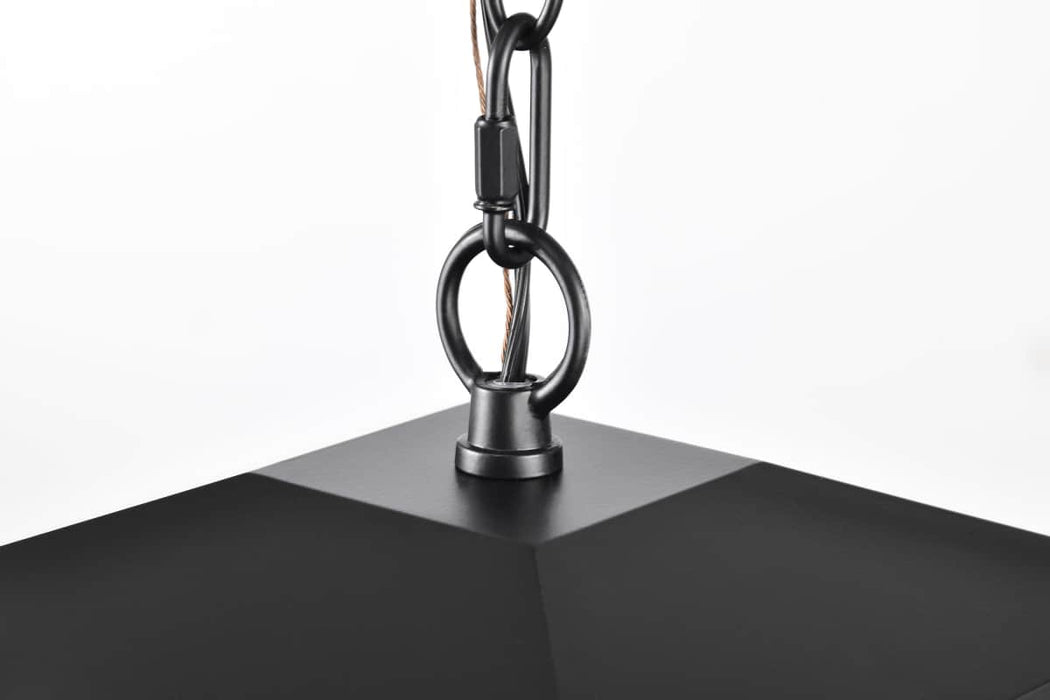 Hanging Lantern Nuvo 60-5933 Jamesport Collection Outdoor 11 inch Hanging Light - Matte Black with Clear Glass Nuvo