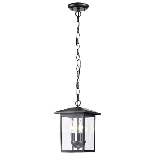 Hanging Lantern Nuvo 60-5933 Jamesport Collection Outdoor 11 inch Hanging Light - Matte Black with Clear Glass Nuvo