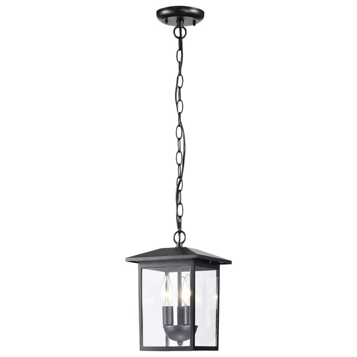 Hanging Lantern Nuvo 60-5933 Jamesport Collection Outdoor 11 inch Hanging Light - Matte Black with Clear Glass Nuvo