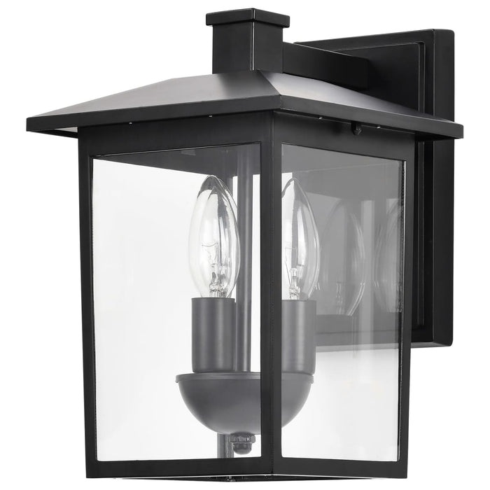 Wall Lantern Nuvo 60-5934 Jamesport Collection Outdoor 11 inch Wall Lantern - Matte Black with Clear Glass Nuvo