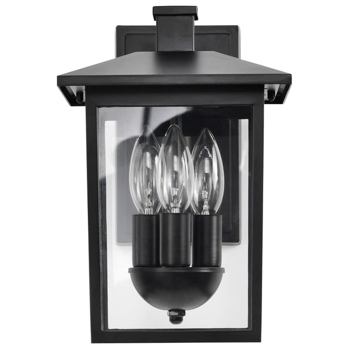 Wall Lantern Nuvo 60-5934 Jamesport Collection Outdoor 11 inch Wall Lantern - Matte Black with Clear Glass Nuvo