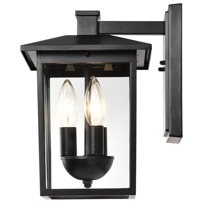 Wall Lantern Nuvo 60-5934 Jamesport Collection Outdoor 11 inch Wall Lantern - Matte Black with Clear Glass Nuvo