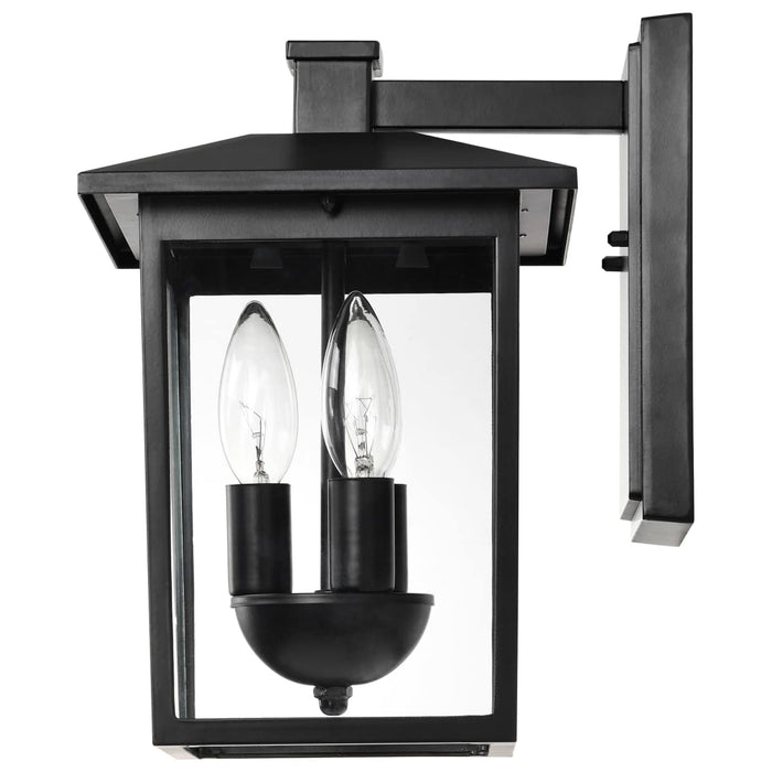 Wall Lantern Nuvo 60-5934 Jamesport Collection Outdoor 11 inch Wall Lantern - Matte Black with Clear Glass Nuvo