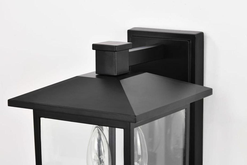 Wall Lantern Nuvo 60-5934 Jamesport Collection Outdoor 11 inch Wall Lantern - Matte Black with Clear Glass Nuvo