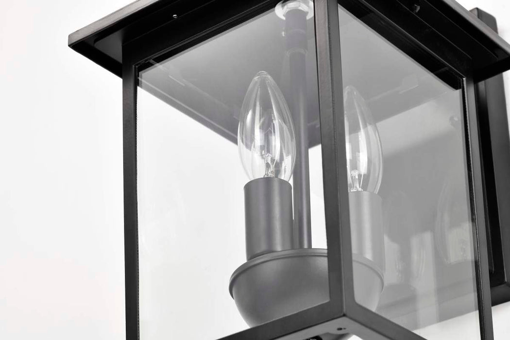 Wall Lantern Nuvo 60-5934 Jamesport Collection Outdoor 11 inch Wall Lantern - Matte Black with Clear Glass Nuvo
