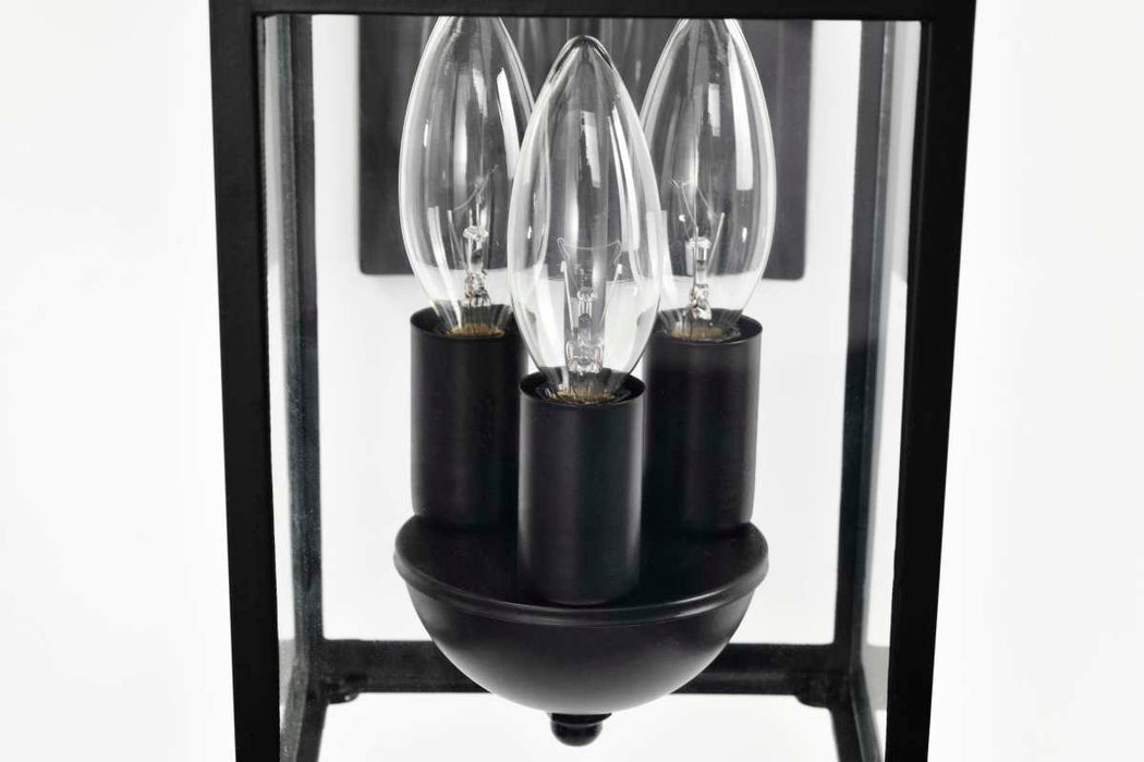 Wall Lantern Nuvo 60-5934 Jamesport Collection Outdoor 11 inch Wall Lantern - Matte Black with Clear Glass Nuvo
