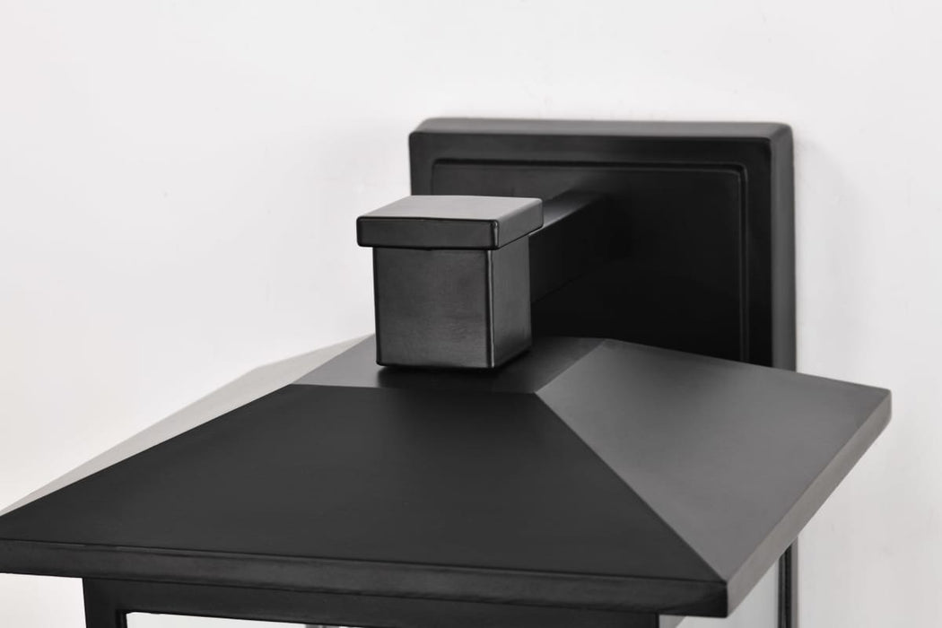 Wall Lantern Nuvo 60-5934 Jamesport Collection Outdoor 11 inch Wall Lantern - Matte Black with Clear Glass Nuvo