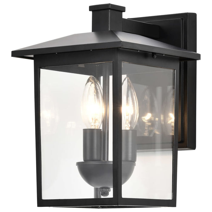 Wall Lantern Nuvo 60-5934 Jamesport Collection Outdoor 11 inch Wall Lantern - Matte Black with Clear Glass Nuvo