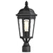 Post Lantern Nuvo 60-5943 East River Collection Outdoor 19.5 inch Post Light Pole Lantern - Matte Black Finish with Clear Water Glass Nuvo