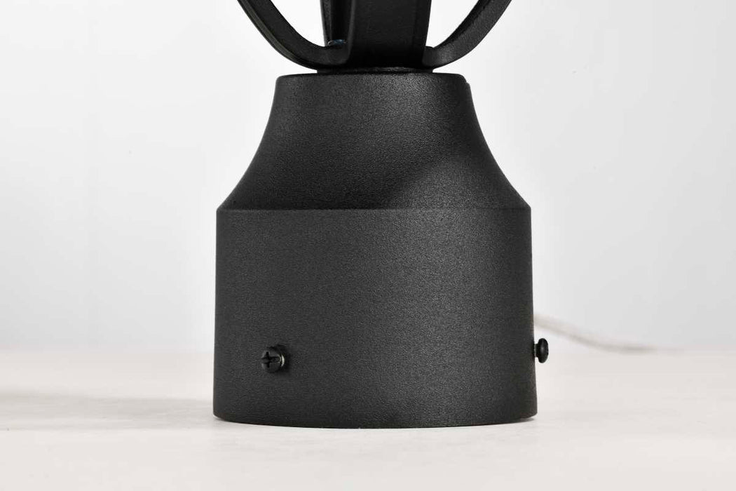 Post Lantern Nuvo 60-5943 East River Collection Outdoor 19.5 inch Post Light Pole Lantern - Matte Black Finish with Clear Water Glass Nuvo