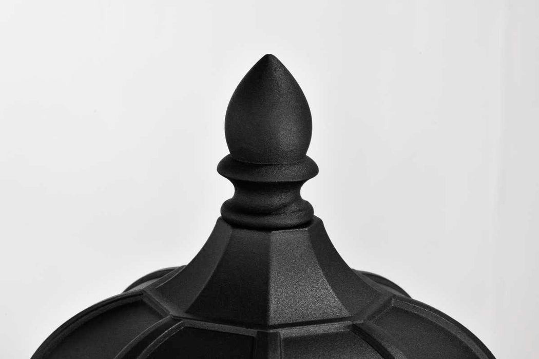 Post Lantern Nuvo 60-5943 East River Collection Outdoor 19.5 inch Post Light Pole Lantern - Matte Black Finish with Clear Water Glass Nuvo