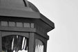 Post Lantern Nuvo 60-5943 East River Collection Outdoor 19.5 inch Post Light Pole Lantern - Matte Black Finish with Clear Water Glass Nuvo