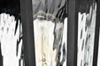 Post Lantern Nuvo 60-5943 East River Collection Outdoor 19.5 inch Post Light Pole Lantern - Matte Black Finish with Clear Water Glass Nuvo