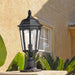 Post Lantern Nuvo 60-5943 East River Collection Outdoor 19.5 inch Post Light Pole Lantern - Matte Black Finish with Clear Water Glass Nuvo