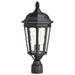 Post Lantern Nuvo 60-5943 East River Collection Outdoor 19.5 inch Post Light Pole Lantern - Matte Black Finish with Clear Water Glass Nuvo