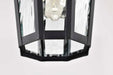 Hanging Lantern Nuvo 60-5944 East River Collection Outdoor 14.5 inch Hanging Light - Matte Black Finish with Clear Water Glass Nuvo